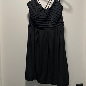 Short Black Dress with a Fun Back and POCKETS